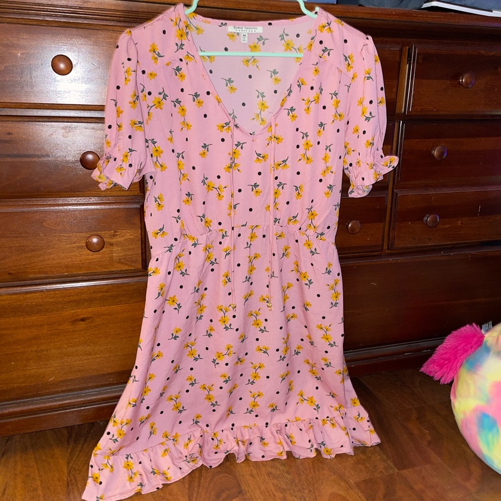 Pink floral dress